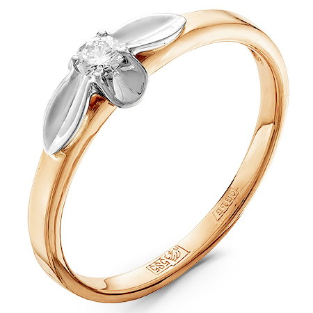 Кольцо, золото, бриллиант, 01-0610